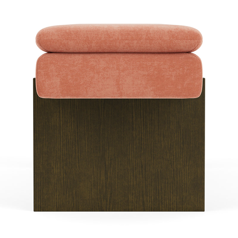 Danny Dusty Rose Textured Weave / Dark Walnut