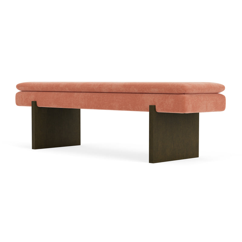 Danny Dusty Rose Textured Weave / Dark Walnut