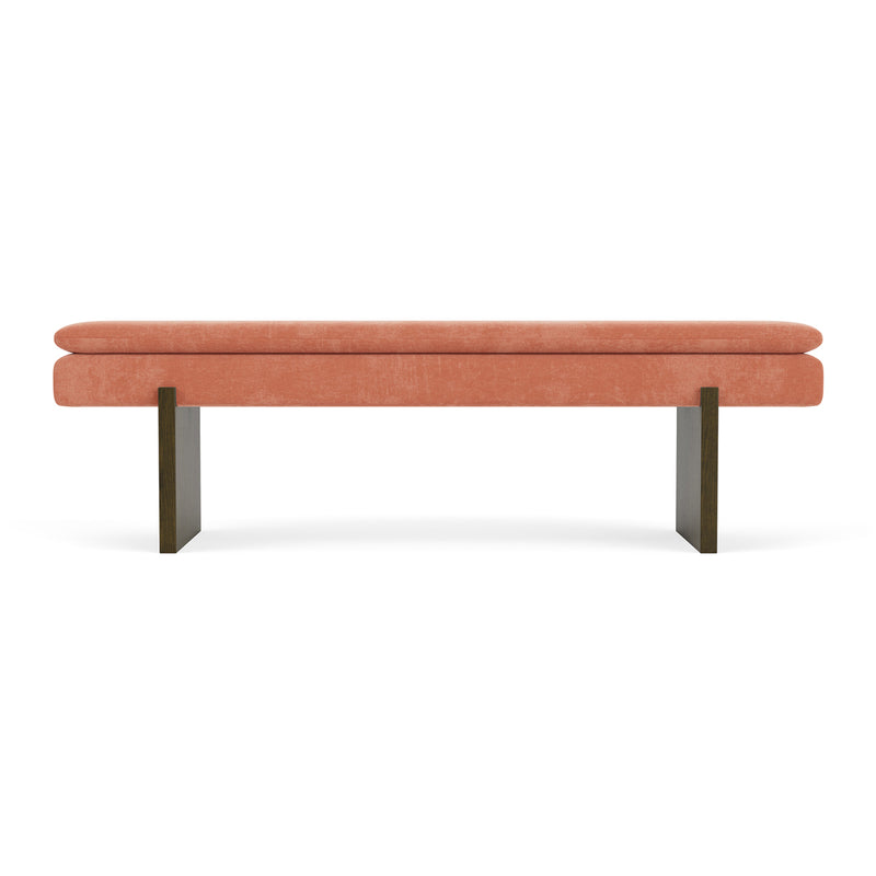 Danny Dusty Rose Textured Weave / Dark Walnut