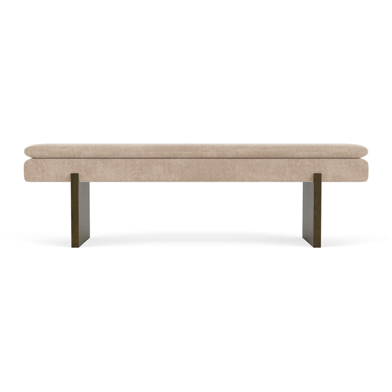 Danny Cream Textured Weave / Dark Walnut