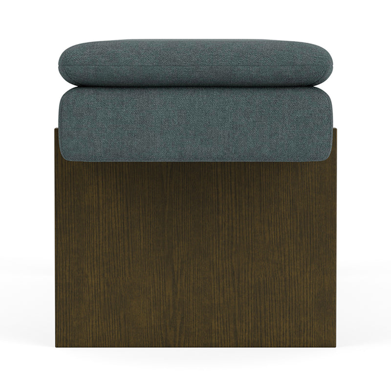 Form Blue Grey Fabric / Dark Walnut