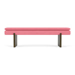 Firenze Bubblegum Fabric / Dark Walnut