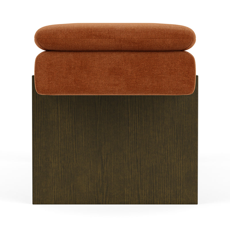 Moss Rust Fabric / Dark Walnut