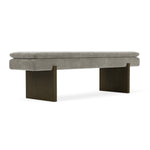Planet Grey Green Fabric / Dark Walnut