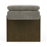Planet Grey Green Fabric / Dark Walnut