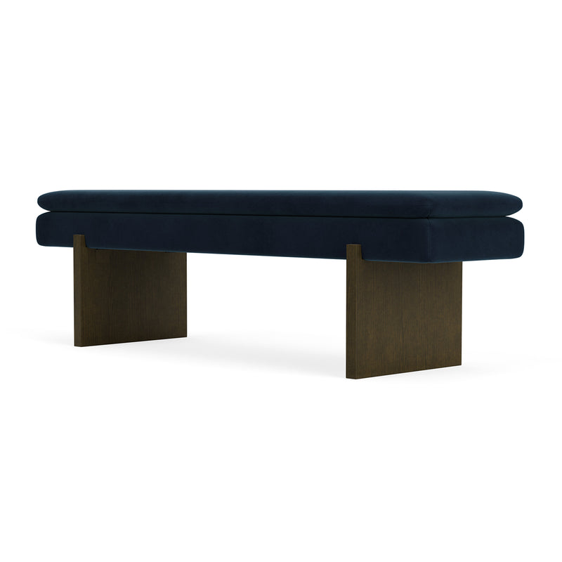 Lux Navy Velvet / Dark Walnut