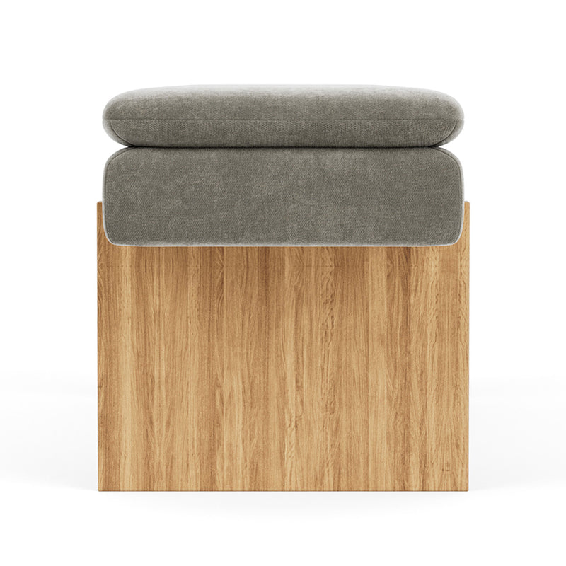 Planet Grey Green Fabric / Oak