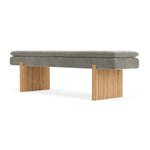 Planet Grey Green Fabric / Oak
