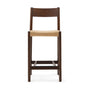 Yalia Stool with Backrest - Walnut