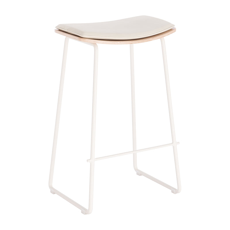 Oak White Leather