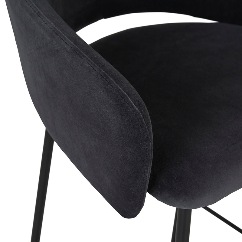 Asher Velvet Bar Stool (65cm)