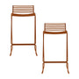 Studio Wire Bar Stool (Set of 2, 65cm) - Terracotta