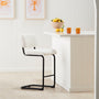 Blake Boucle Bar Stool - Charcoal / Black