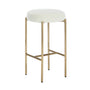 Olivia Boucle Bar Stool - White / Gold