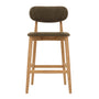 Aria Fabric Bar Stool - Olive Moss / Ash