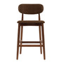 Aria Fabric Bar Stool - Walnut Textured Weave / Walnut