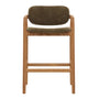 Hubert Fabric Bar Stool - Olive Moss / Ash
