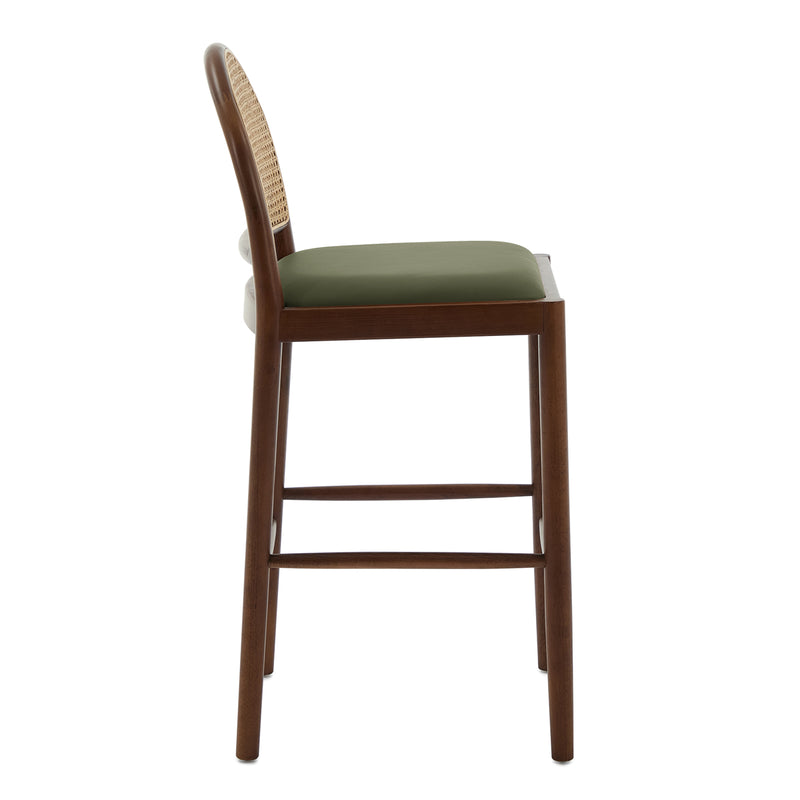 Olive Green Leather / Walnut