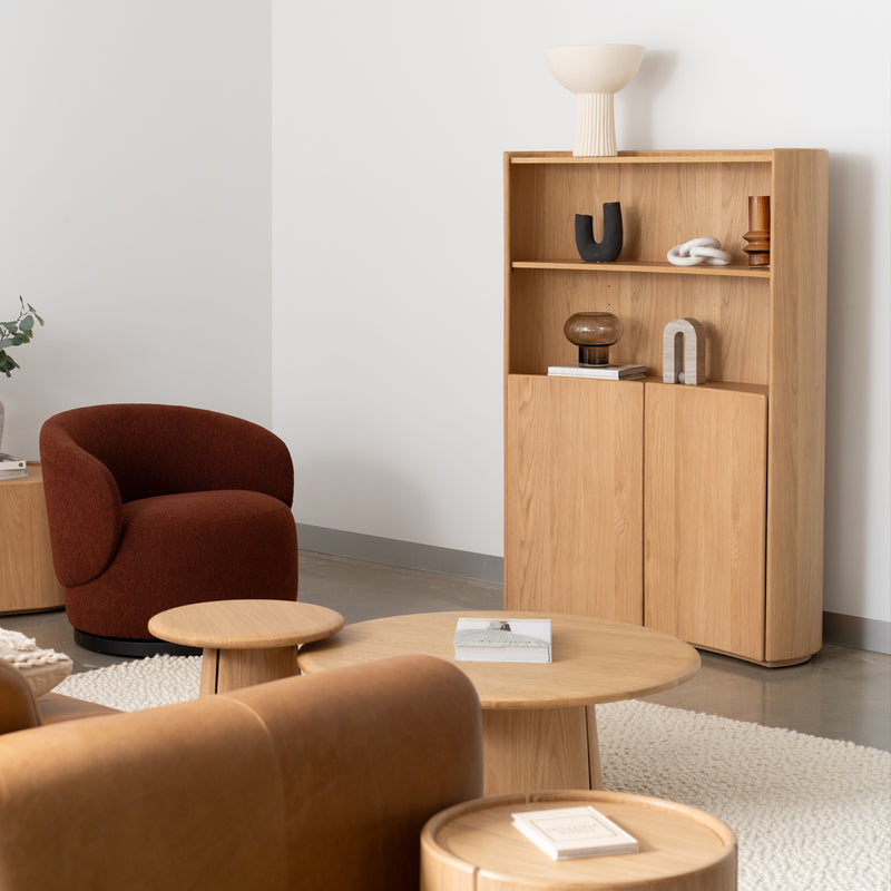Malakai Curved Display Cabinet