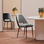 Belmont Fabric Dining Chair - Grey Weave / Black
