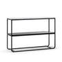 Maverick White Marble Console Table - Black / 120cm
