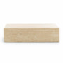 Cielo Large Plinth Coffee Table - Cream Travertine