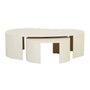 Oberon Curve Nest Coffee Table - Shell