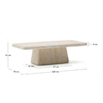 Travertine Finish / 140cm