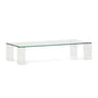 Adularia Glass Rectangular Coffee Table - Clear