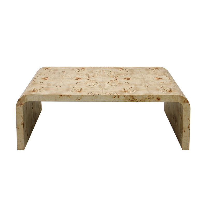 Valentina Burlwood Curve Coffee Table