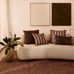 Zebra Chocolate Linen Cushion