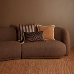 Zebra Chocolate Linen Cushion