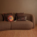 Zebra Chocolate Linen Cushion