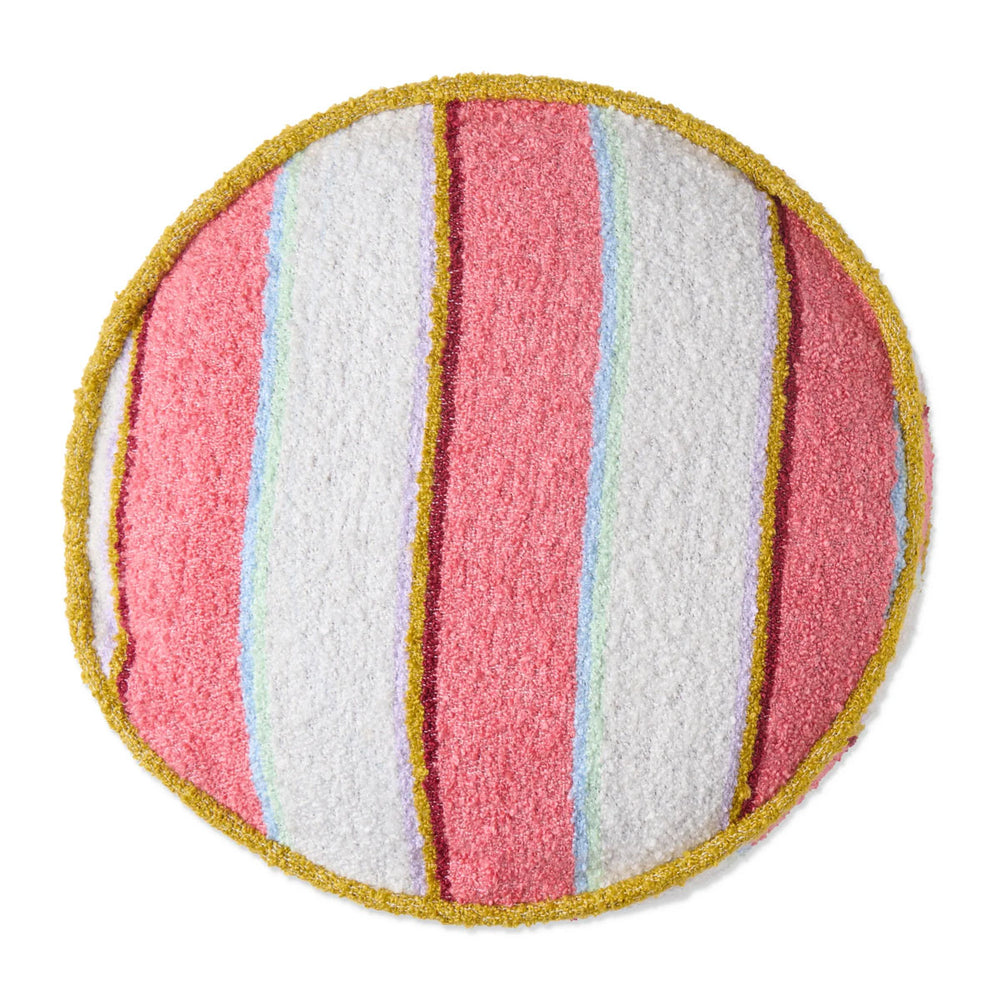 Rose Water Stripe Boucle Pea Cushion