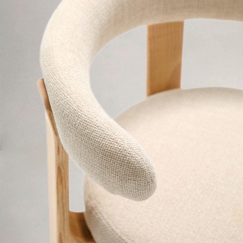 Beige / Ash Wood Natural Finish