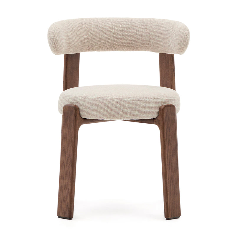 Beige / Ash Wood Walnut Finish