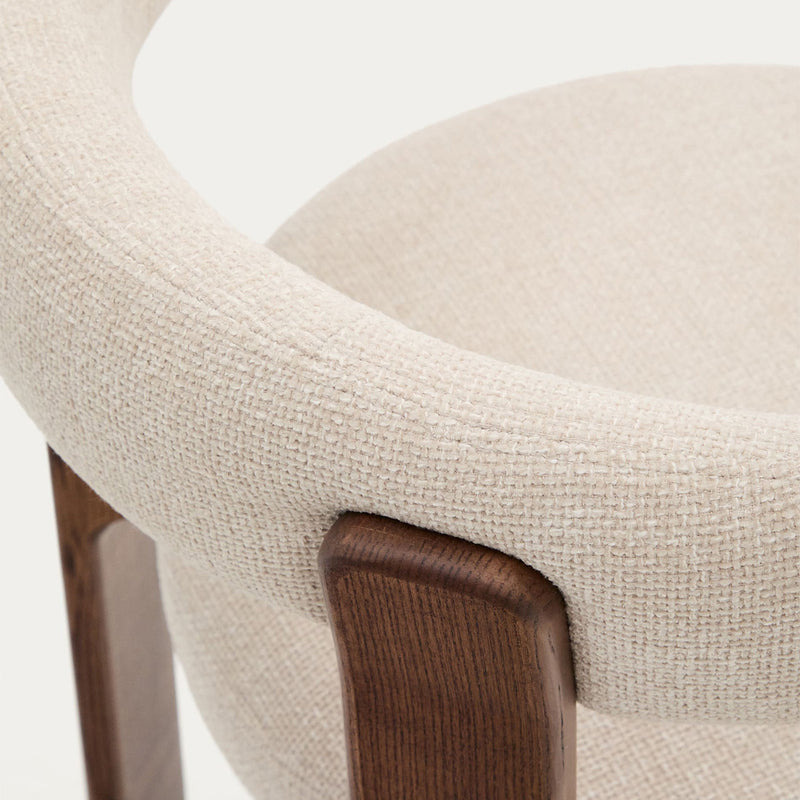 Beige / Ash Wood Walnut Finish