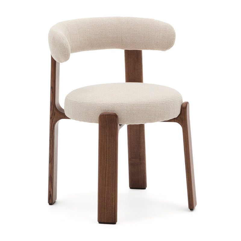 Beige / Ash Wood Walnut Finish