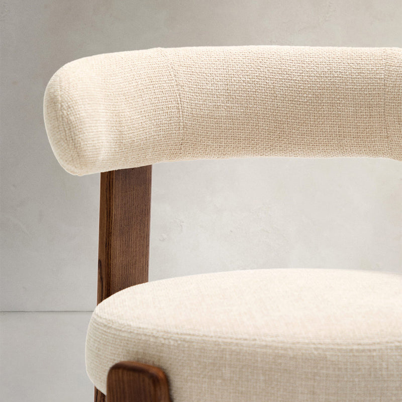 Beige / Ash Wood Walnut Finish