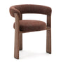 Granite 3 Legged Dining Chair - Brown / Ash Stained Walnut