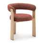 Granite 3 Legged Dining Chair - Terracotta / Ash Stained Natural