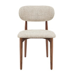Cream Textured Weave / Walnut