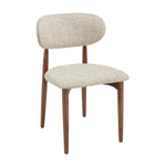 Cream Textured Weave / Walnut
