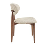 Cream Textured Weave / Walnut