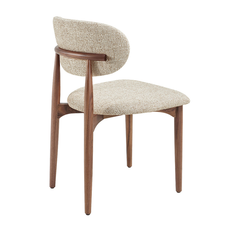 Cream Textured Weave / Walnut