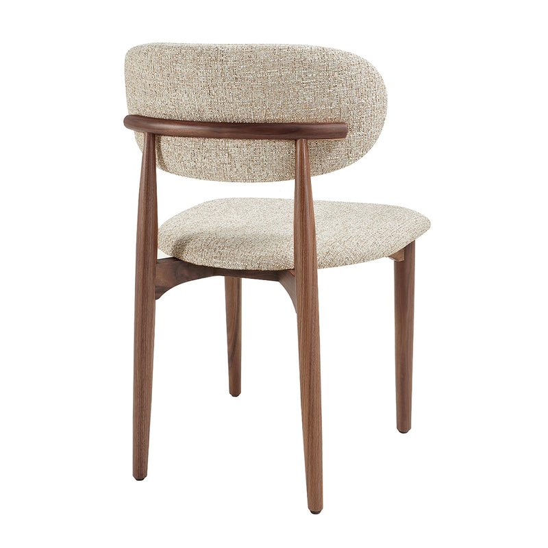 Cream Textured Weave / Walnut