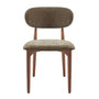 Aria Fabric Dining Chair - Olive Moss / Walnut