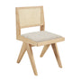 Cuba Fabric Dining Chair - Cream Weave / Ash