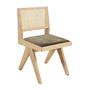 Cuba Fabric Dining Chair - Moss Textured Weave / Ash