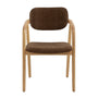 Hubert Fabric Dining Chair - Walnut Textured Weave / Ash